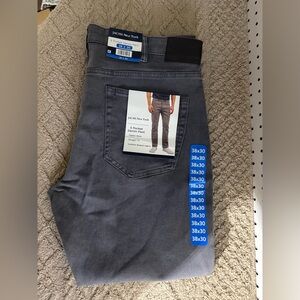 👖 JACHS New York Men’s Gray 5-Pocket Denim Pants – 38x30 – NEW